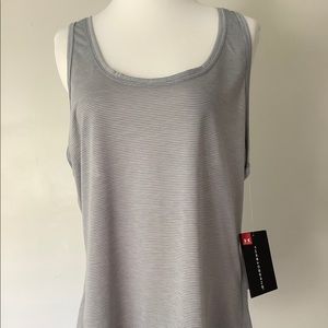 NWT Under armor threadborne mesh run tank grey XL